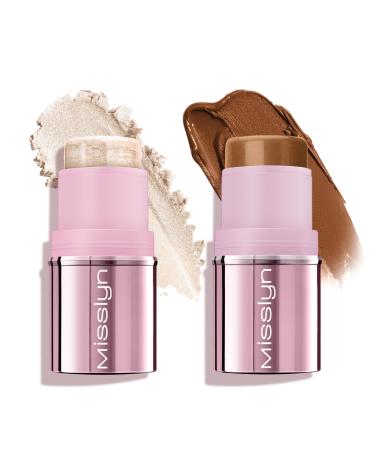 Misslyn Misslyn | Multi Stick Contouring Face for Lips Eyes and Cheeks Lightening and Moisturizing Cream - Set Two Sticks