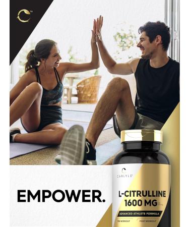 Carlyle L-Citrulline Capsules 1600mg | 200 Count | Non-GMO Gluten Free Supplement for Advanced Athletes - Buy Online on GoSupps.com