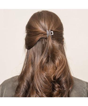 8 Pack Small Metal Hair Claw Clips Hollow Jaw Barrettes Non-slip Open Shaped Jaw Clamp for Women Half Bun Hairpins for Half Updo (Rose Gold+Gold+Silver+Black) - Buy Online on GoSupps.com