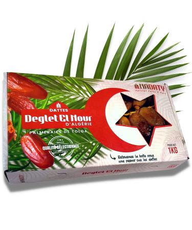 Deglet Nour Melting Dates From Algeria Premium 1kg - NADATY - Fresh and Honeyed