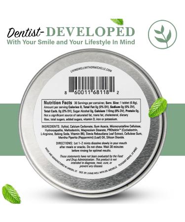 Living Well with Dr. Michelle RE-Mints Remineralizing Breath Lozenge with Hydroxyapatite + Xylitol Fluoride-Free Dentist-Developed Enamel Support Clean Ingredients 30 Count - Buy Online on GoSupps.com