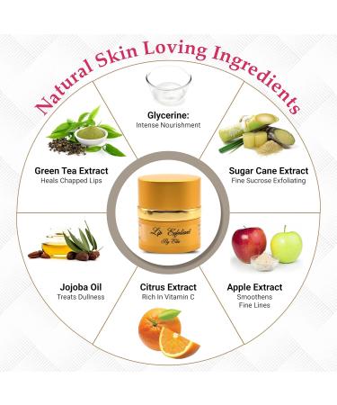 Lip Chic by Ella Lip Exfoliator - Gentle Lip Scrub for Smooth Soft Lips (0.5 oz / 15 ml) - Buy Online on GoSupps.com