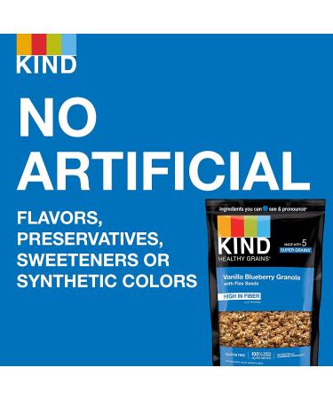 KIND Healthy Grains Vanilla Blueberry Granola Clusters with Flax Seeds, Gluten Free, 11 oz (Pack of 3) - Buy Online on GoSupps.com