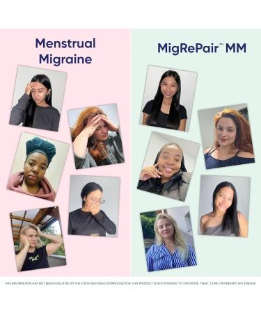 MigRePair MM Bottle of 60 - Doctor Formulated Natural Herbal Migraine Supplement for Women Menstrual Migraine Relief Hormonal Migraine Support with Feverfew White Willow Bark Pine Bark & Grape Seed Migrepair MM - 60 - Buy Online on GoSupps.com