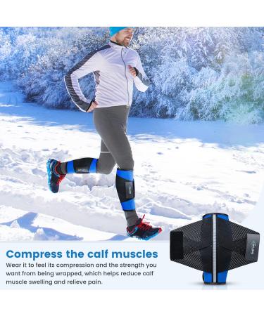 Wade Bandage Adjustable Shin Rails for Men & Women | Calf Support Compression for Varicose Veins & Muscle Pain Relief | S/M Size - 2 PCs - Buy Online on GoSupps.com