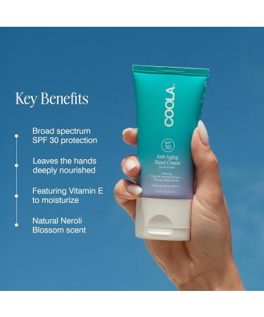 COOLA Anti-Aging Hand Cream with SPF 30 Dermatologist Tested Sunscreen Mango Seed Butter Vitamin E Organic Arnica Deeply Nourishing Visibly Smooths Skin 2 Fl Oz - Buy Online on GoSupps.com