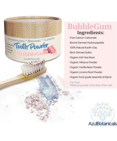 Remineralizing & Cleansing Tooth Powder, Bubblegum. Fluoride Free, SLS Free, Nano Free for Organic Oral Wellness (2 Ounces) Bubblegum 2 Ounce (Pack of 1) - Buy Online on GoSupps.com