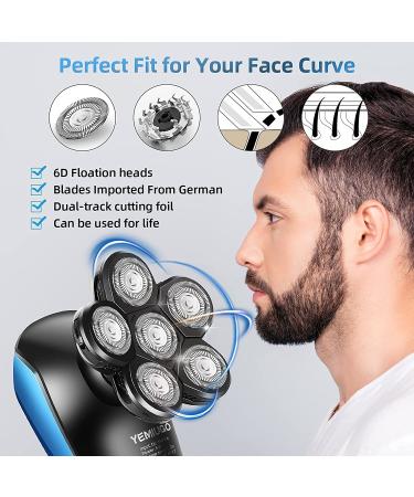 YEMIUGO 5 in 1 Electric Razor USB Bald Shaver Kit - IPX7 Waterproof Men's Grooming Set for Bald Men - Beard, Hair, Nose Trimmer - Facial Clean Massage Brush - Ideal Gift for Father, Husband - Buy Online on GoSupps.com