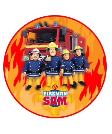 Edible cake topper - cake raper birthday - Tortendendeko firefighter Sam Motif - Birthday cake decoration from fondant - around 20 cm - Dining paper Tortendeko - Cake Decoration - Buy Online on GoSupps.com