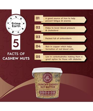 Crunchy Cashew Nut butter 1kg (x2) Bundle - Made with Premium Cashew Nuts - Free from Oil Salt & Sugar - Vegan Keto & Paleo Friendly - Produced in Small Batches - Made in The UK - Buy Online on GoSupps.com