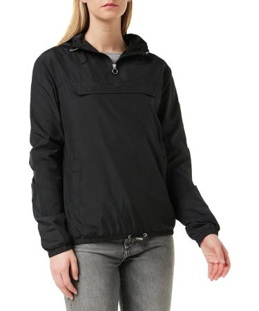 Urban Classics Women Windbreaker With Hoods for Women Ladies Basic Pull Over Jacket available in over 10 color variants sizes XS - 5xl M black