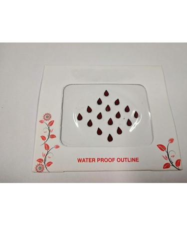 Shop Vama Fashions Tear Drop Small Velvet Tilak Bindi - Maroon Bindis for Women | International Shipping Available - Buy Online on GoSupps.com