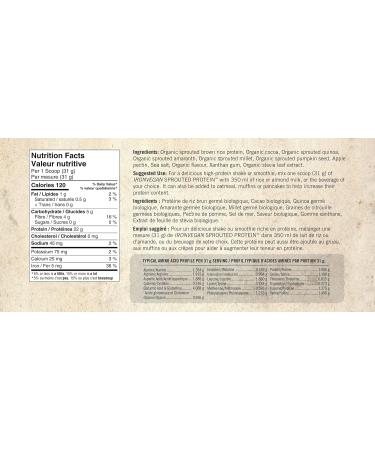 Athlete's Blend Protein Powder Vanilla Flavour 1 kg & Sprouted Protein Chocolate Flavour 1kg | Vegan plant-based organic gluten-free - Buy Online on GoSupps.com