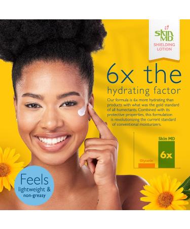 Skin MD Shielding Lotion 4oz + SPF 15 - Eczema & Psoriasis Relief for Face Body & Hands | Best Dry Skin Remedy - Buy Online on GoSupps.com
