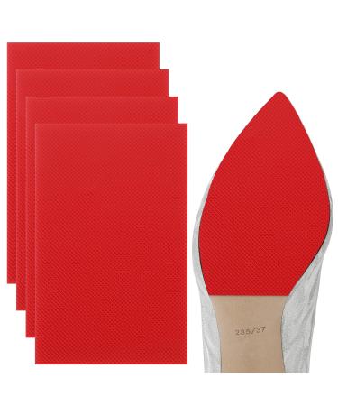 Red Shoe Sole Protector for Women 2 Pairs Red Bottoms Anti Slip Grips Non Slip Self Adhesive Rubber Shoe Pads Red Bottom Heel Noise Reduction Stickers for high-Heels