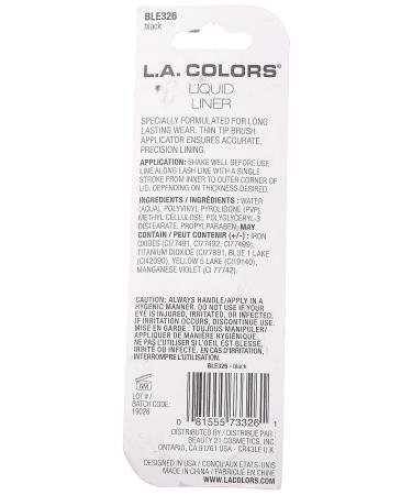 L.A. COLORS Thin Tip Liquid Liner - Black 0.22 oz | Smudge-proof & Long-lasting - Buy Online on GoSupps.com