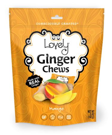 Lovely Candy Ginger Chews Mango 5 oz (142 g)