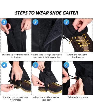 ZWOOS Outdoor Gaiters - Waterproof 600D Oxford Heavy Duty Hiking Gaiters for Climbing & Skiing - Buy Online on GoSupps.com