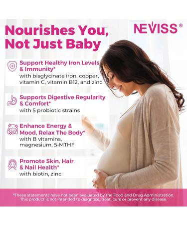 Prenatal Vitamins for Women Multivitamin Gummies w/ Methylfolate 1mg Choline Omega-3(DHA+EPA) Iron Postnatal Vitamins for Women Breastfeeding | Before During & After Pregnancy Sugar Free Vegan 60Cts 60 Count (Pack of 1) - Buy Online on GoSupps.com