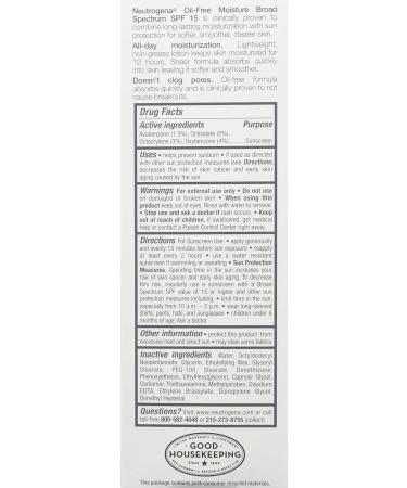 Neutrogena Oil-Free Daily Moisturizer & Neck Cream SPF 15 - 4 fl. oz (Pack of 3) - Buy Online on GoSupps.com
