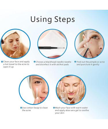 Pimple Popper Tool Kit 11 Pcs - Blackhead Remover and Pimple Extractor Tools with Metal Case for Quick and Easy Removal of Blackheads, Pimples, Whiteheads, Zits - Facial and Nose Care - Buy Online on GoSupps.com
