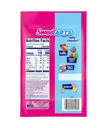 SweeTARTS Soft and Chewy Ropes Cherry Punch 3.0 OZ - Pack of 12 | Cherry Candy Snack - 3 Ounce - Buy Online on GoSupps.com