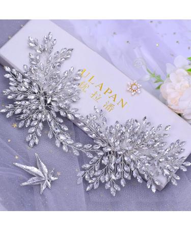 Azaleas Silver Wedding Hair Comb | Bridal Rhinestone Headband & Crystal Hair Accessories for Bridesmaids - Buy Online on GoSupps.com