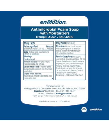 enMotion Gen2 Moisturizing Antimicrobial Foam Soap Dispenser Refills by GP PRO Tranquil Aloe 2 Bottles Per Case 42819 - Buy Online on GoSupps.com