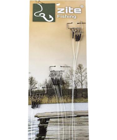 Zite Fishing Fluorocarbon Leader Set - 12 STK for Pike & Pikeperch | Spinning Outer Interference with Snap Carabiner | 3 Lengths 0.4-0.6mm Strong - Ideal for Predatory Fishing - Buy Online on GoSupps.com
