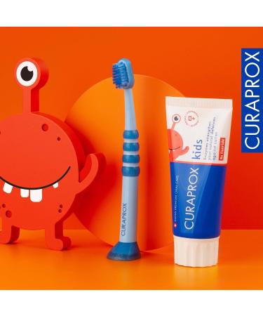 Curaprox Kids Erdbeere ohne Fluorid Zahnpasta f r Kinder von 2-6 Jahren mit mildem Geschmack von Erdbeere Fluoridfrei RDA 40 Rot 60 ml - Buy Online on GoSupps.com