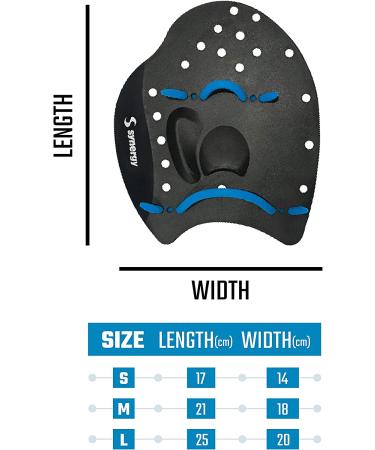 Synergy Black Medium Hand Paddles - Ideal for Swim Training - Buy Online on GoSupps.com