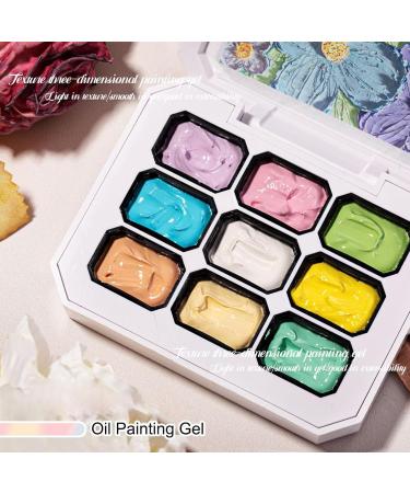 Gel Art Nails | Vibrant Colored Gel - 9 Color Palette for Sculpting Drawing Modeling Decoration and Manicures - Buy Online on GoSupps.com