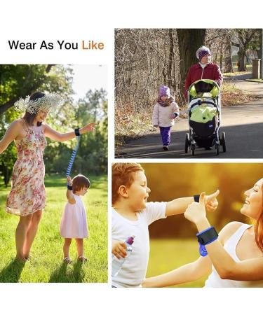 1.5M Toddler Leash & Wrist Strap for Walking | 360 Rotating Wrist Reins | Anti Lost Wrist Link for Kids | Elastic Wire Cord | Pink - Buy Online on GoSupps.com