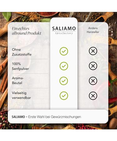 Saliamo 250g Mustard Powder | 100% Natural Mustard Flour & Grains | Perfect for Homemade Mustard - International Shipping Available - Buy Online on GoSupps.com