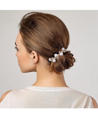 PAGOW 4PCS Black Elastic Hair Scrunchies with Pearls and Crystals | Hair Accessories for Women and Girls - Buy Online on GoSupps.com