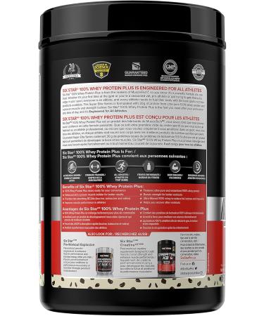 Whey Protein Powder Six Star 100% Whey Protein Plus Whey and BCAA and Creatine Monohydrate Post Workout Muscle Recovery and Muscle Builder Protein Shakes for Men and Women Cookies and Cream 2 lbs Cookies and Cream 2 Pounds - Buy Online on GoSupps.com