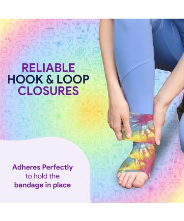 Elastic Bandage Wrap with Self Closure - 3 x 180 Compression Sports Wrap - 2 Pack Breathable & Moisture Resistant Bandages for Sprains - Camo & Tie Dye - Buy Online on GoSupps.com
