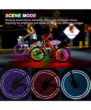Fussion Upgraded Multicolor Changing LED Bike Wheel Lights with App Control - Waterproof, 7 Colors, 29 Lighting Modes - Great Gifts for All - Patent Pending (2 Wheels) - Buy Online on GoSupps.com