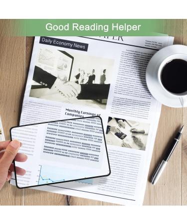 Fulaicai 10PCS Page Magnifier Magnifying Sheet 3 Times Magnifying Glass for Reading PVC Rectangular Plastic Reading Aids for Reading Newspaper Low Vision Aids Small Print and Document - Buy Online on GoSupps.com
