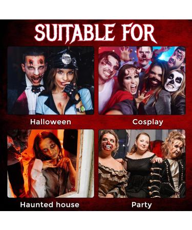 Buy Halloween SFX Makeup Kit - Special Effects Makeup Scar Wax Fake Blood & Stipple Sponges - Realistic Blood Red for International Shipping - Buy Online on GoSupps.com