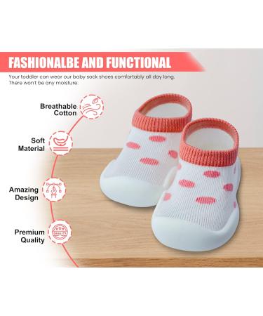 Dookeh Baby Shoes Soft Sole Sneakers | 9-12 Months | Pinkleopard Design - Buy Online on GoSupps.com