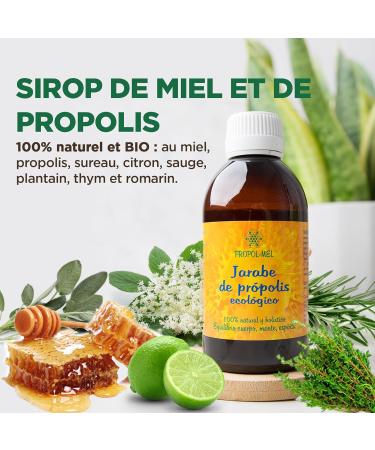 Propol-Mel - Organic Propolis Syrup | 250ml | Natural Antiseptic and Anti-inflammatory | For Cough and Mucus in the Throat | Gluten Free | Thins Mucus | Lubricates the Throat - Buy Online on GoSupps.com