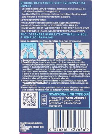 Veet Expert Strips for Sensitive Skin - 16 Wax Strips for Armpits & Bikini Area (12+4 Free) - Perfect Hair Removal Solution - Buy Online on GoSupps.com