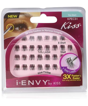 Kiss I Envy Trio Short 30 Count Trio Lashes (Pack of 2)