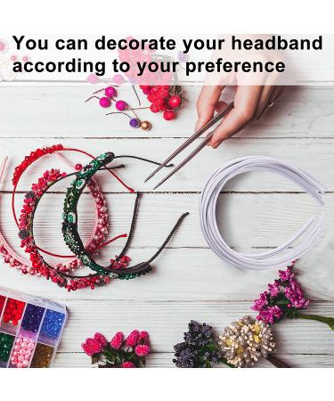 Duufin 50 Pack White Satin Headbands - DIY Thin Hair Accessories for Girls & Women - Buy Online on GoSupps.com