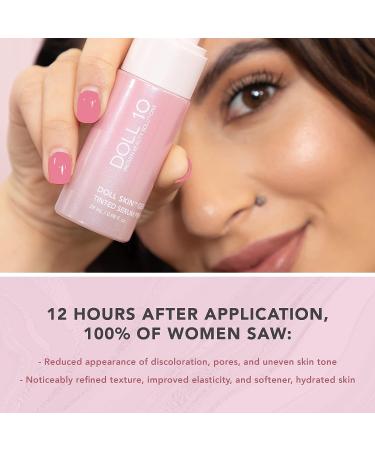 Doll 10 Doll Skin Tinted Serum Primer - Blurs Color, Texture & Pores - Improves Skin - Oil Free, Vegan, Cruelty Free - Fair-Light 1 oz - Buy Online on GoSupps.com