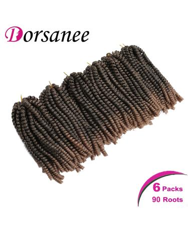 6 Pack 8 Spring Twist Crochet Hair T27# - Low Temp Synthetic Extensions for Butterfly Locs & Fluffy Twist Braids - 15 Strands 50g/Pack - Black Women's Hair - Buy Online on GoSupps.com