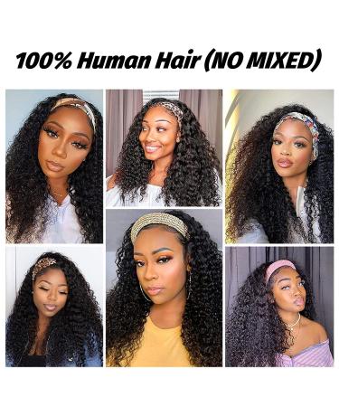 Buy Ifly 22-inch Deep Curly Headband Wig Real Human Hair for Black Women | 150% Density Curly Hair Extensions - Buy Online on GoSupps.com