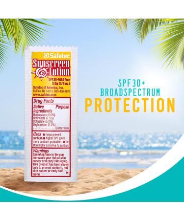 Buy SPF30 Sunscreen Lotion - PABA Free Travel Size Pack of 1000 | Perfect for Outdoors - Includes Reclosable Homesphere Bag - Buy Online on GoSupps.com