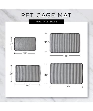 Bone Dry Large Gray Striped Pet Cage Mat - Absorbent and Durable - Buy Online on GoSupps.com